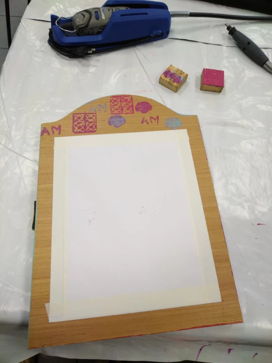Mon tableau tamponné