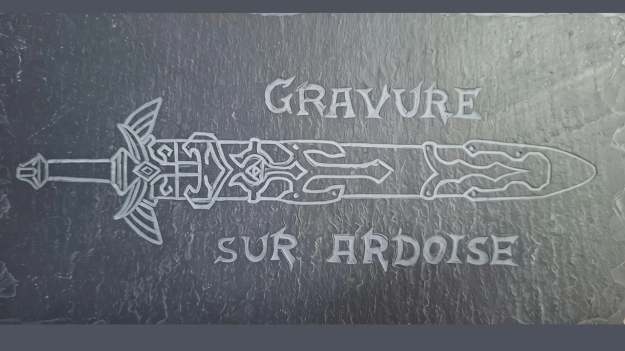 Gravure sur ardoise