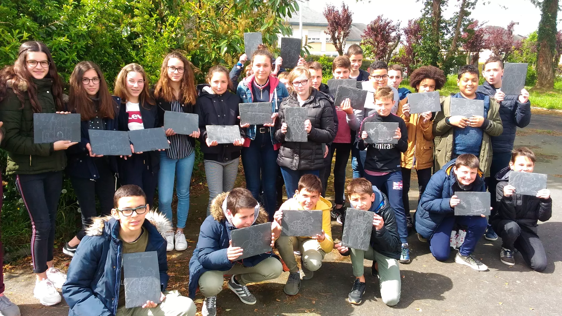 Iniatiation à la gravure sur ardoise pour les élèves de 5ème, image 1