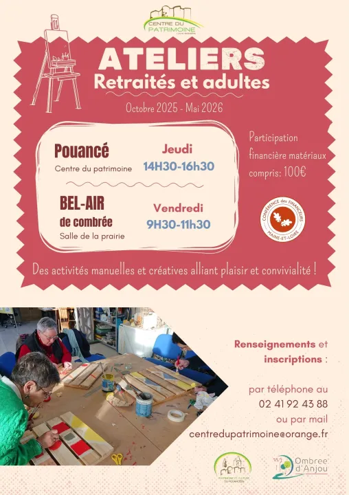 Ouverture des inscriptions aux ateliers retraités et adultes 2025-2026